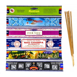 SATYA - Popular Series Incense Sticks Variety Pack - 84ct Display [STYVP84-PS]